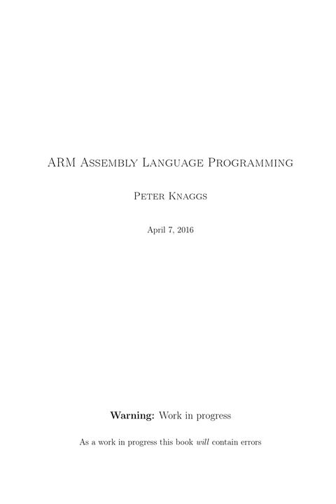 ARM Assembly Language Programming