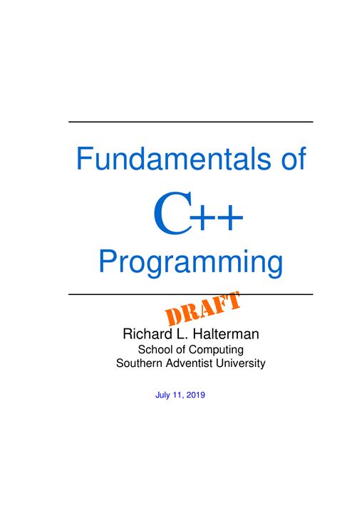 Fundamentals of C++ Programming
