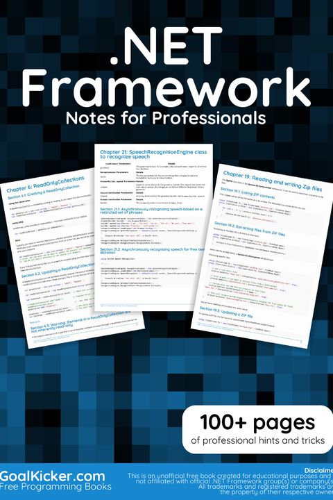 .NET Framework Notes for Professionals