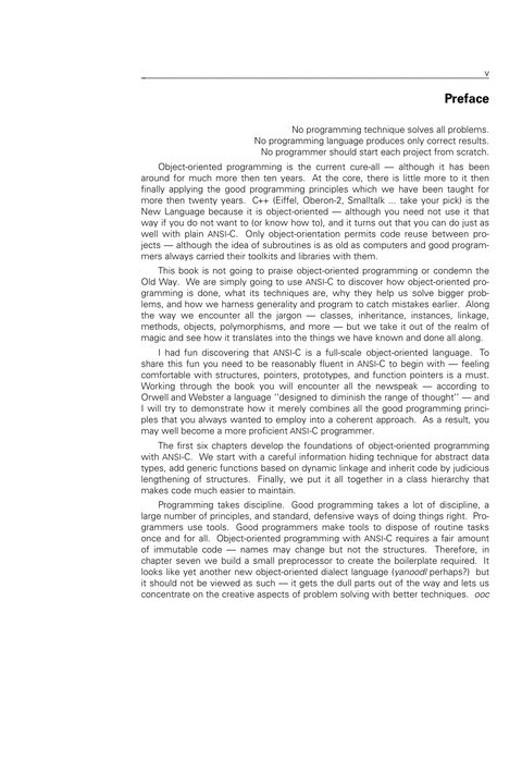 Object-Oriented Programming With ANSI-C