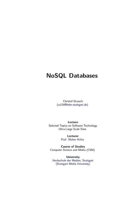 NoSQL Databases