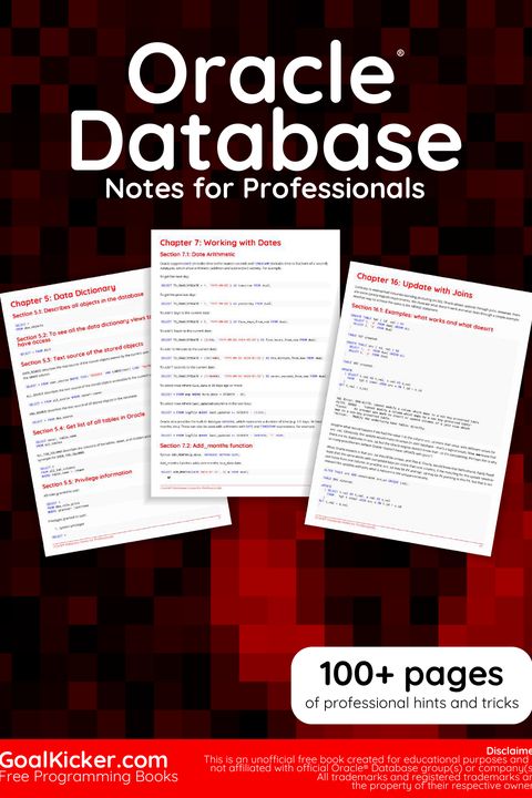 Oracle Database Notes for Professionals