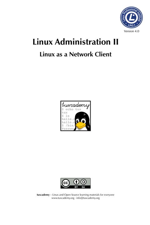 Linux Administration II : Linux as a Network Client