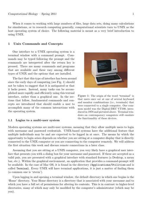 UNIX Commands and Concepts