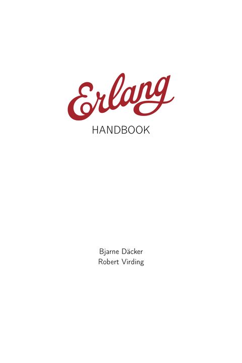 Erlang Handbook