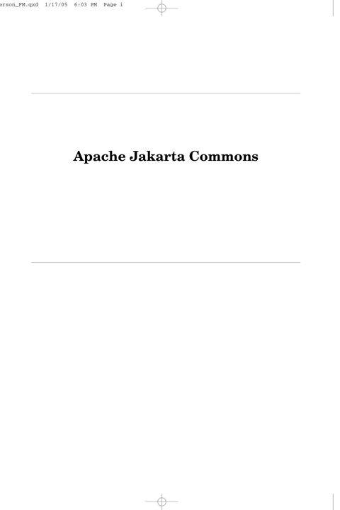 Apache Jakarta Commons: Reusable Java Components