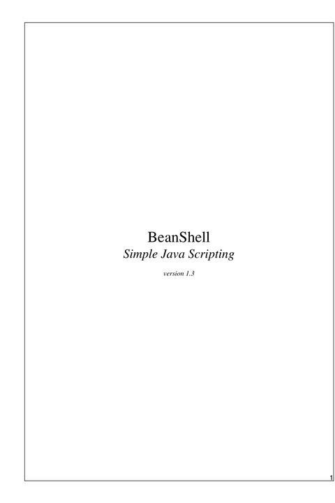 Beanshell Simple Java Scripting Manual