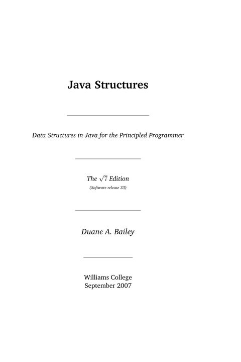 Data Structures in Java for the Principled Programmer (2007)