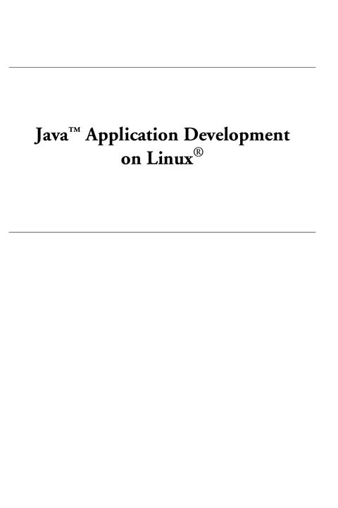 Java Application Development on Linux (2005)