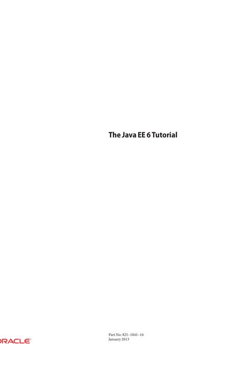 The Java EE6 Tutorial