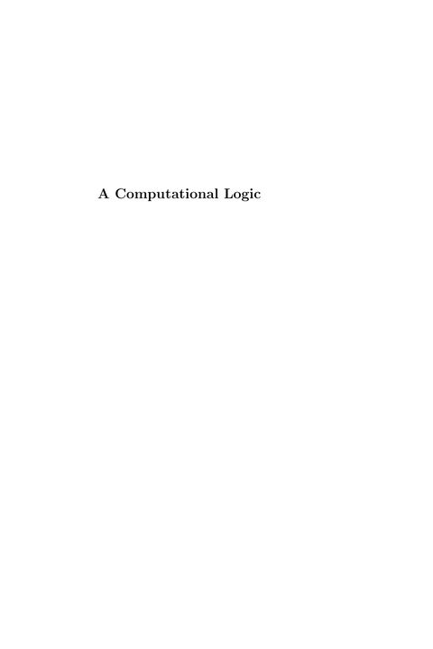 A Computational Logic (1979)