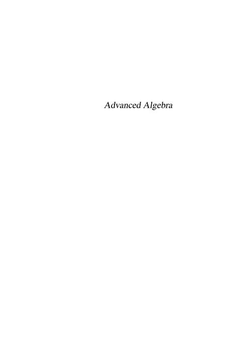 Advanced Algebra