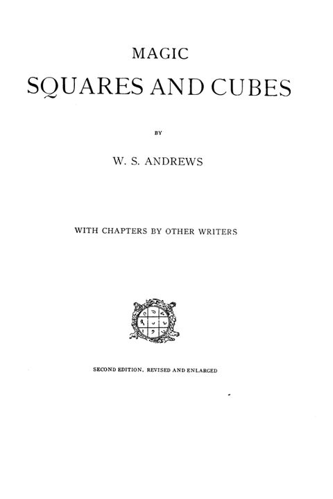 Magic Squares and Cubes (1917)