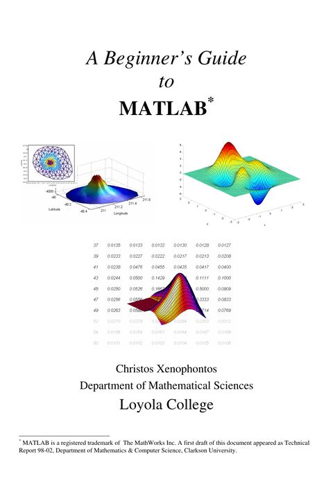 A Beginner’s Guide to Matlab