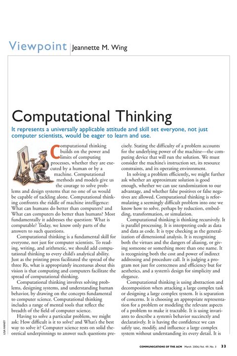 Computational Thinking