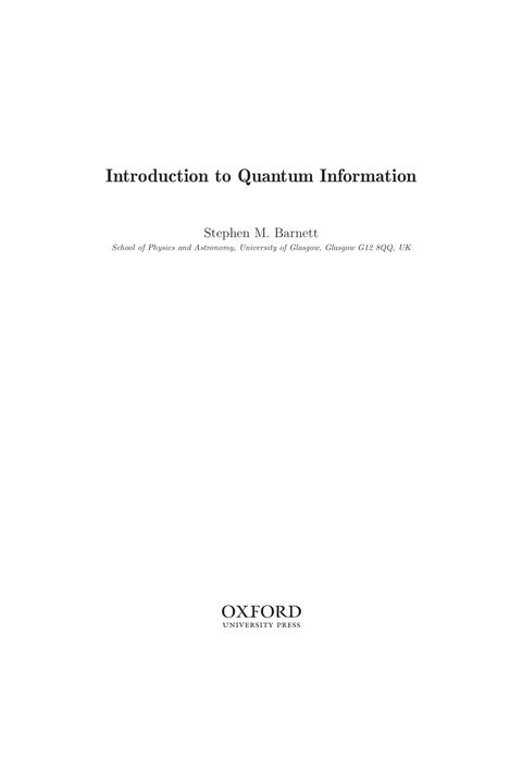 Introduction to Quantum Information