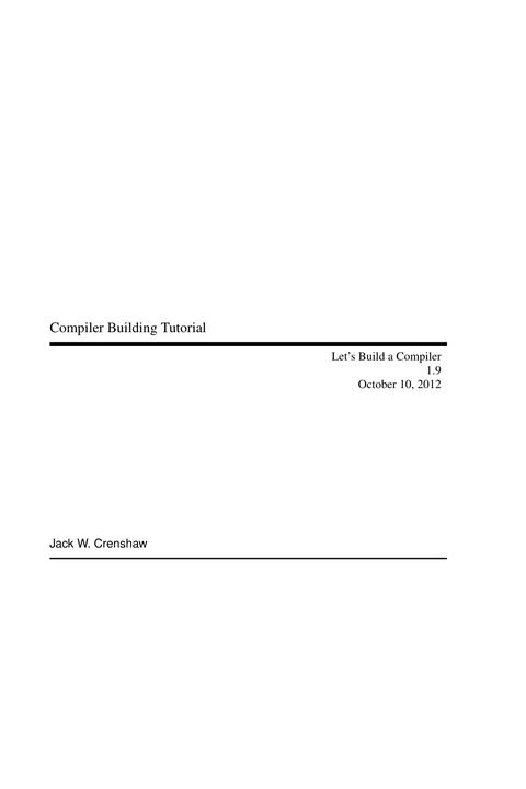Let's Build a Compiler
