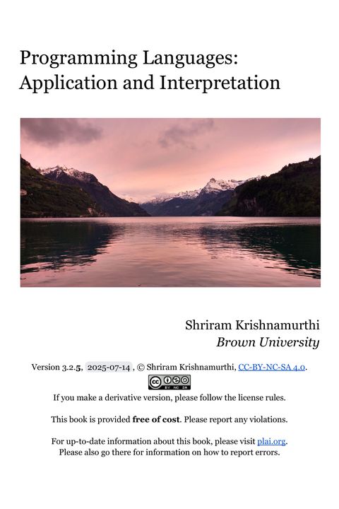 Programming Languages: Application and Interpretation (3rd Edition)