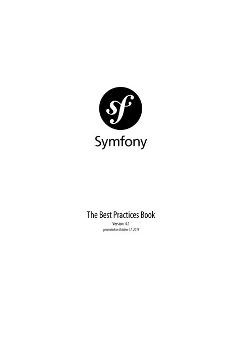 The Symfony Best practices 4.1.x