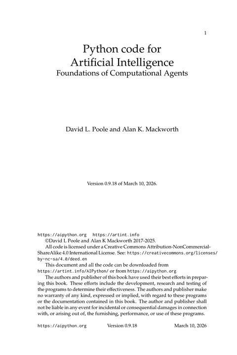 AIPython: Python Code for understanding AI