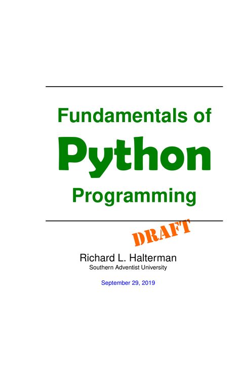 Fundamentals of  Python Programming