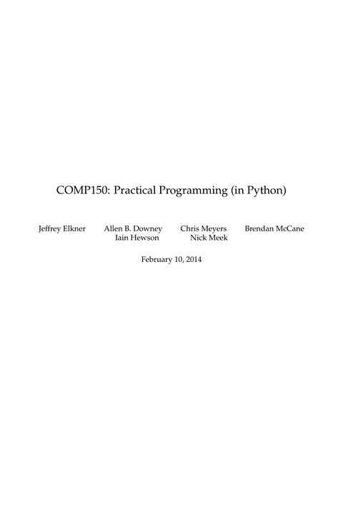 Practical Programming in Python