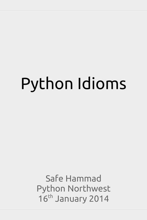 Python Idioms