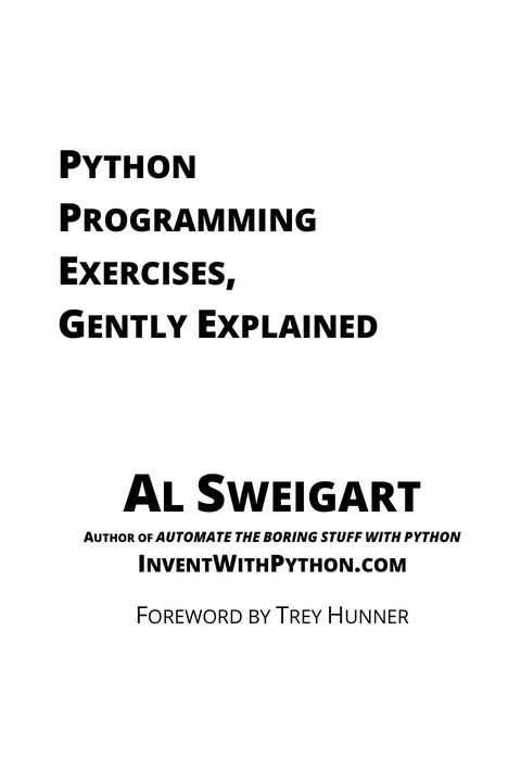 Python Programming Exercises, Gently Explained