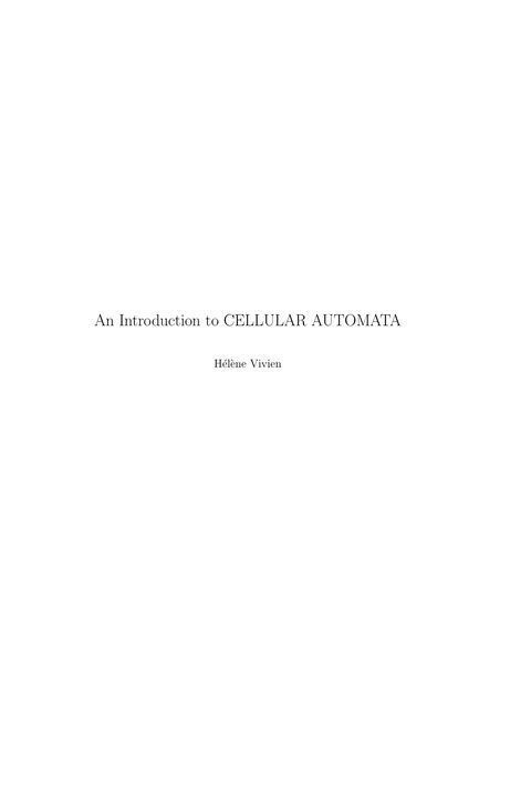 An Introduction to Cellular Automata