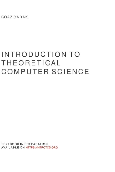 Introduction to Theoretical Computer Science