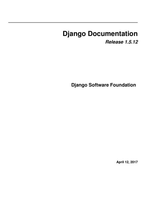 Django Official Documentation